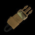 The Condor Cobra 1-Point Bungee Sling in MultiCam features a tactical brown strap, a plastic buckle, and camouflage fabric insert, ideal for military or outdoor gear.